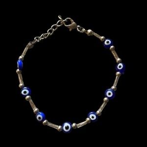 Turkish “Evil Eye” Bracelet Silver Tone